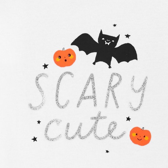 Girls Carter's Halloween SCARY CUTE Bodysuit & Tutu Pant size 3 6 9 12 24 mo NWT - Picture 2 of 5